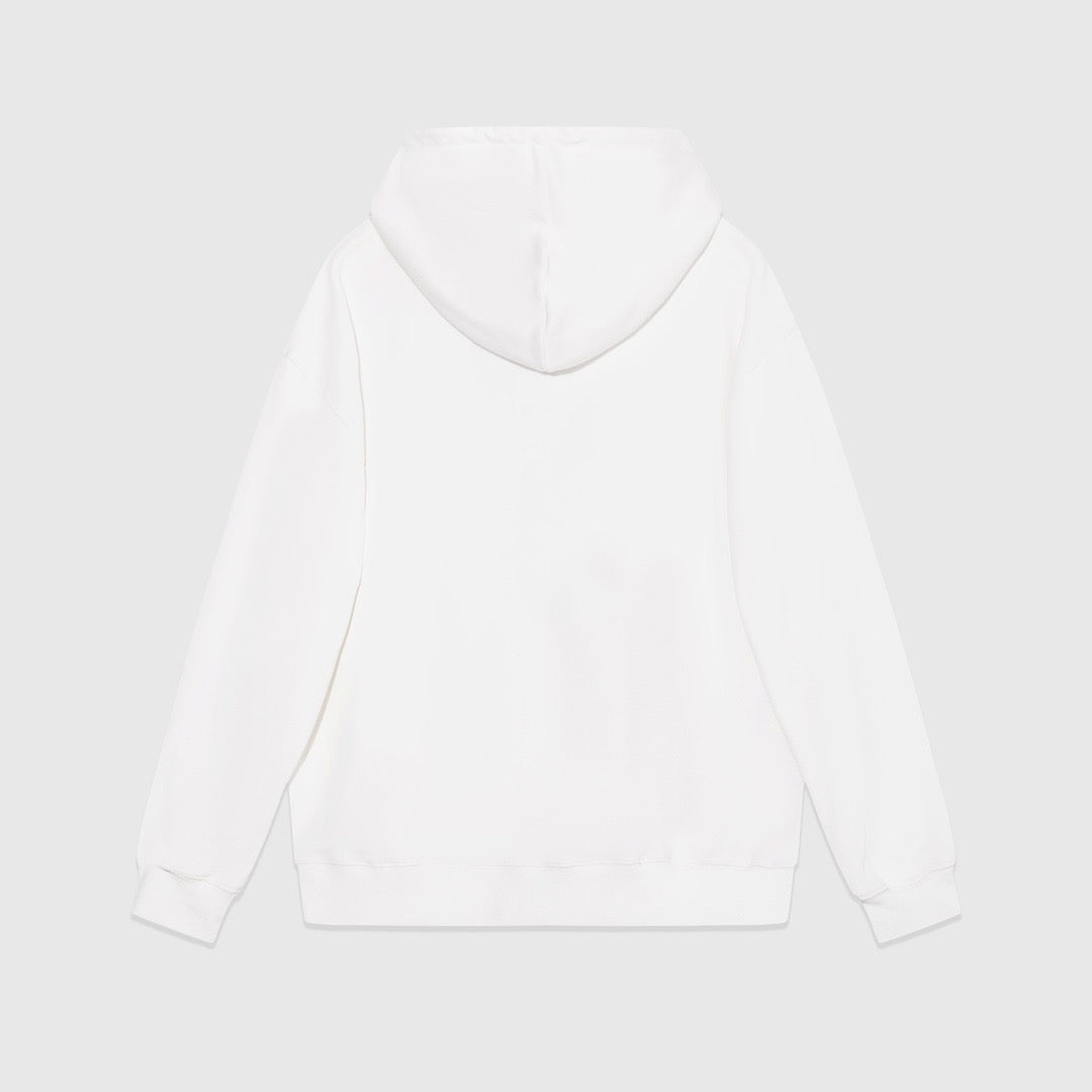 Black Cotton Gradient Text Pullover - Men's