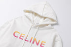 Black Cotton Gradient Text Pullover - Men's