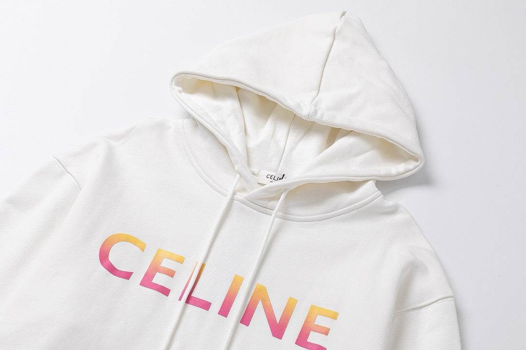 Black Cotton Gradient Text Pullover - Men's