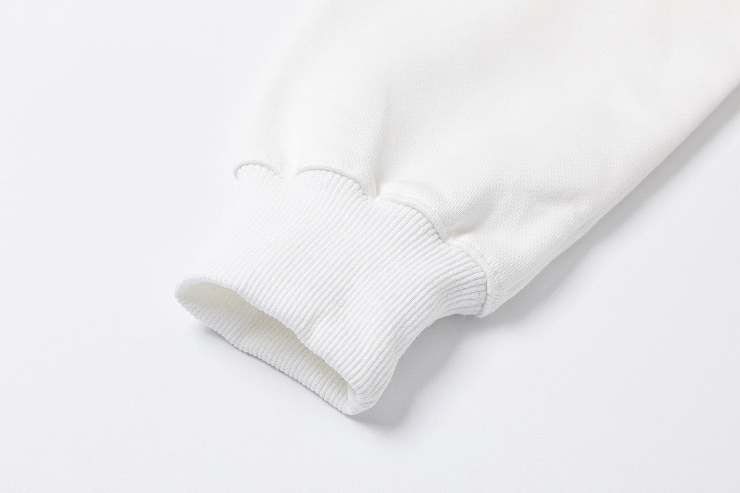 Black Cotton Gradient Text Pullover - Men's