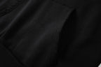 Black Cotton Plain Pullover - Men's