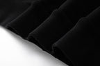Black Cotton Plain Pullover - Men's