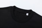 Black Cotton Knight Print Crewneck - Men's