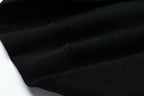 Black Cotton Knight Print Crewneck - Men's