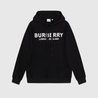 Black Cotton Bold Text Pullover - Men's