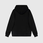 Black Cotton Bold Text Pullover - Men's