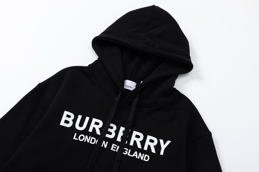 Black Cotton Bold Text Pullover - Men's