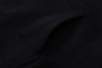 Black Cotton Bold Text Pullover - Men's