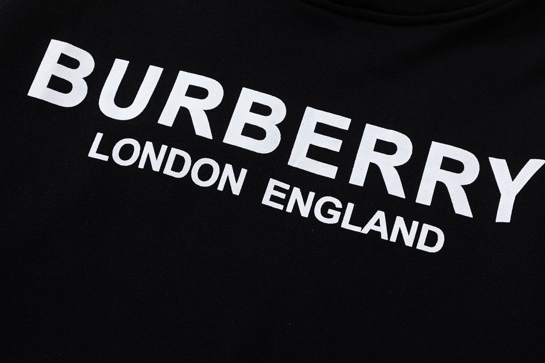 Black Cotton Bold Text Pullover - Men's