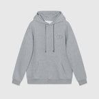 Grey Cotton Plain Pullover - Men's
