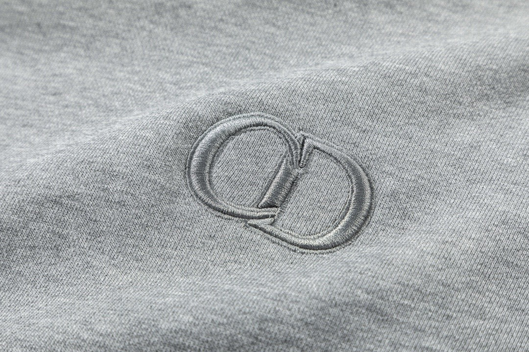 Grey Cotton Plain Pullover - Men's