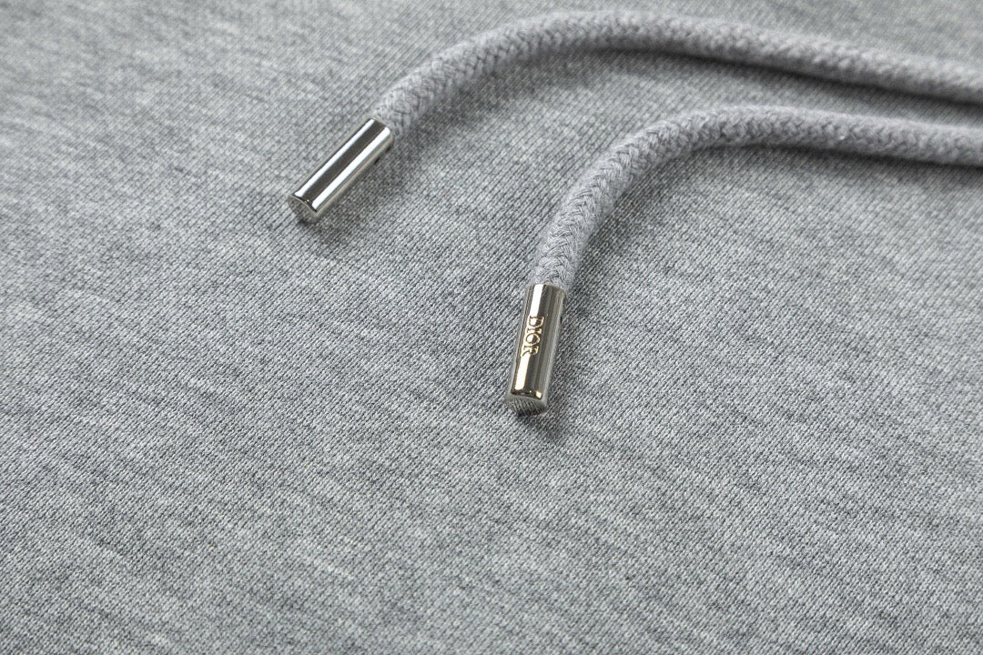 Grey Cotton Plain Pullover - Men's