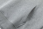 Grey Cotton Plain Pullover - Men's