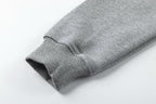 Grey Cotton Plain Pullover - Men's