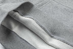 Grey Cotton Plain Pullover - Men's