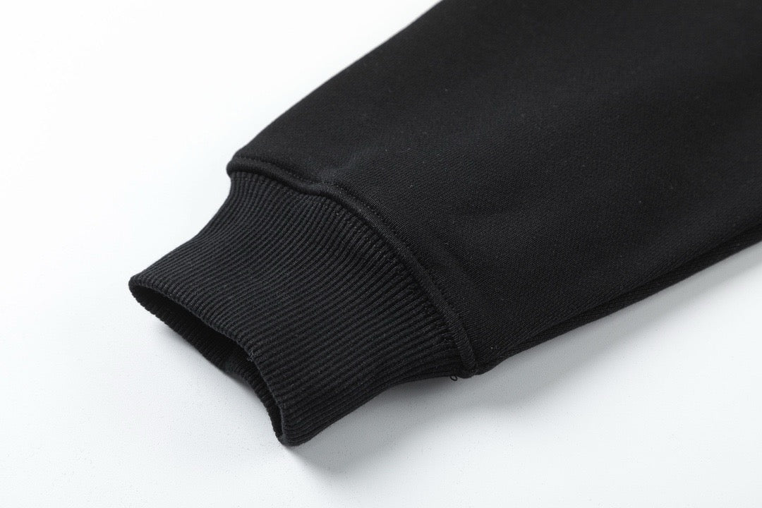 Grey Cotton Plain Pullover - Men's