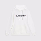 Black Cotton Text Logo Pullover - Men's