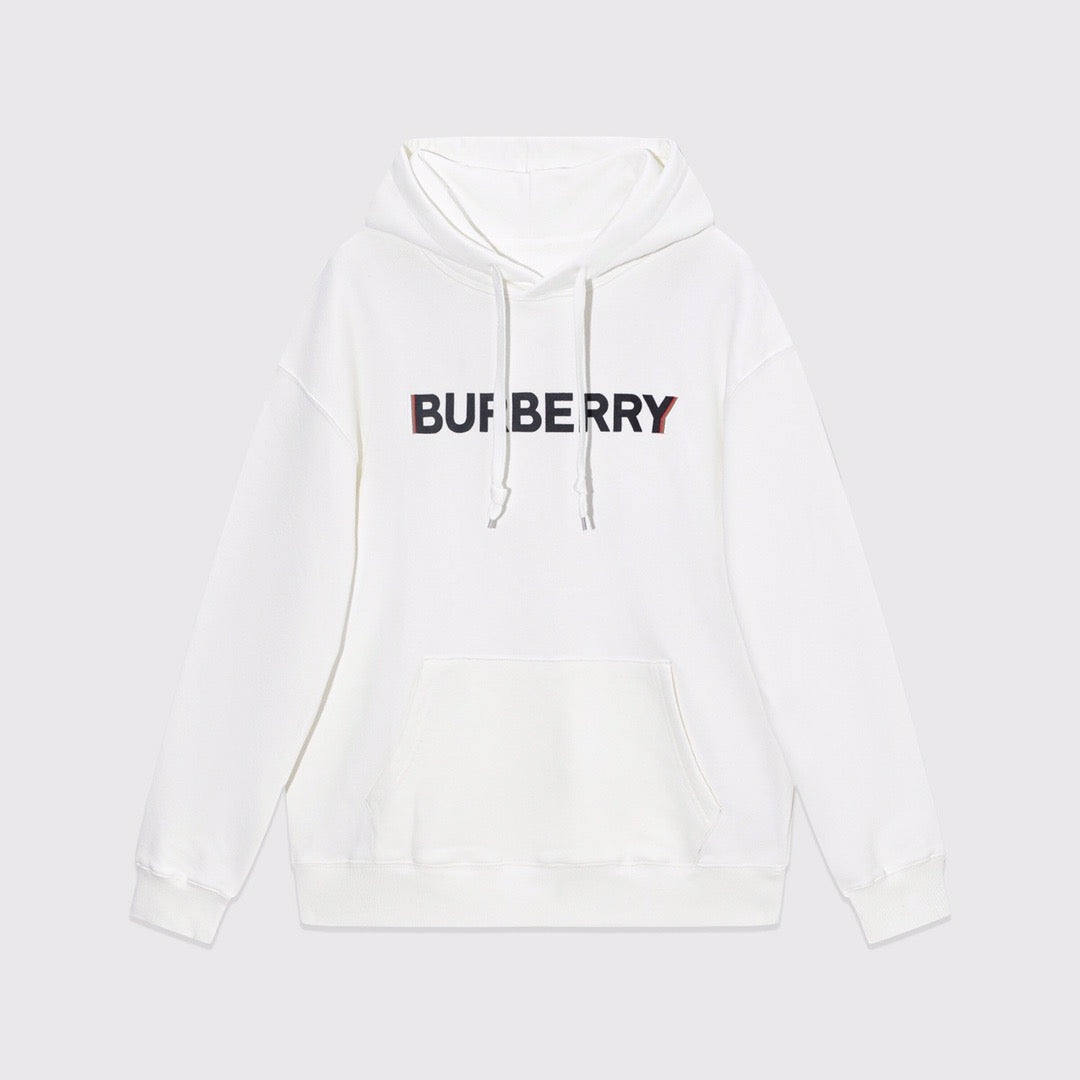 Black Cotton Text Logo Pullover - Men's