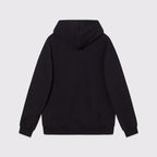 Black Cotton Text Logo Pullover - Men's