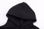 Black Cotton Text Logo Pullover - Men's