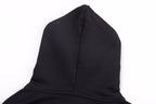 Black Cotton Text Logo Pullover - Men's