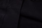 Black Cotton Text Logo Pullover - Men's