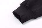 Black Cotton Text Logo Pullover - Men's