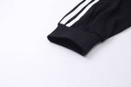 Black Jersey Striped Sleeve Long-Sleeve - Men's