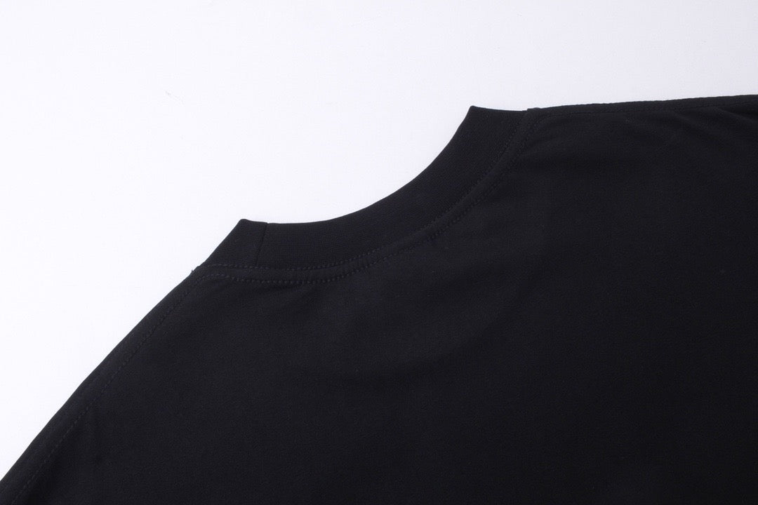 Black Jersey Striped Sleeve Long-Sleeve - Men's