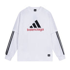 Black Jersey Striped Sleeve Long-Sleeve - Men's