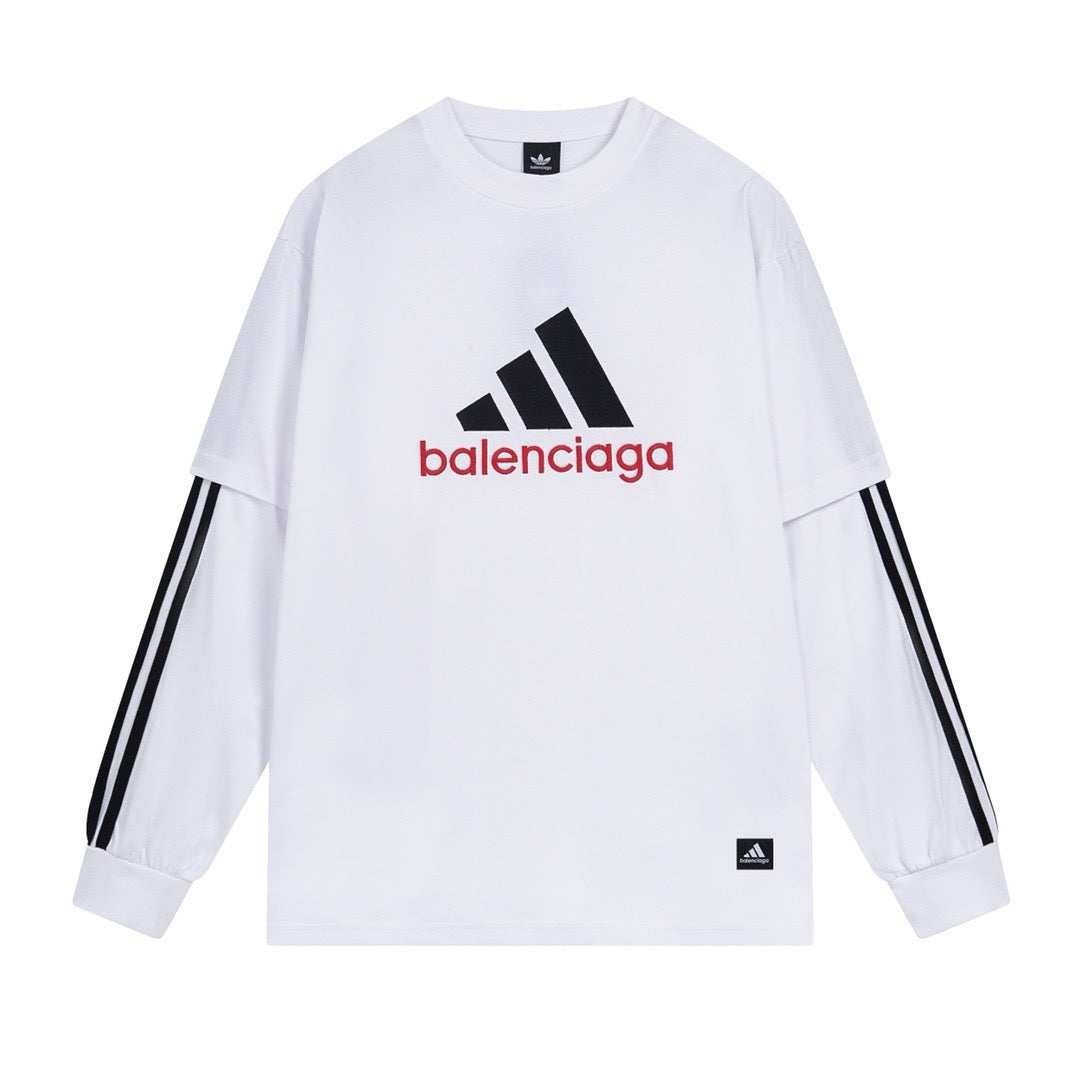 Black Jersey Striped Sleeve Long-Sleeve - Men's