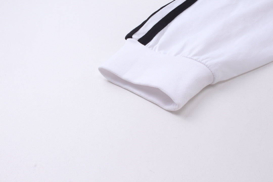 Black Jersey Striped Sleeve Long-Sleeve - Men's