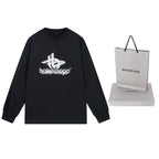 Black Cotton Logo Long-Sleeve - Men's