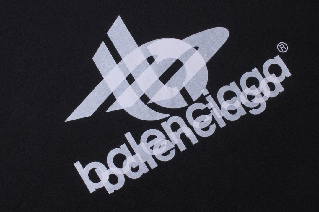 Black Cotton Logo Long-Sleeve - Men's