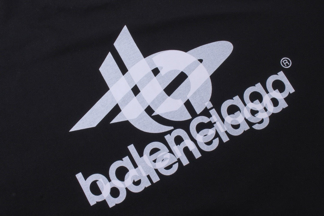 Black Cotton Logo Long-Sleeve - Men's