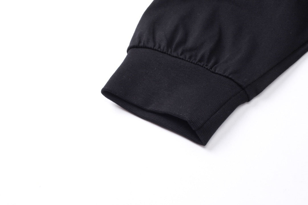 Black Cotton Logo Long-Sleeve - Men's