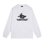 Black Cotton Logo Long-Sleeve - Men's