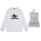 Black Cotton Logo Long-Sleeve - Men's