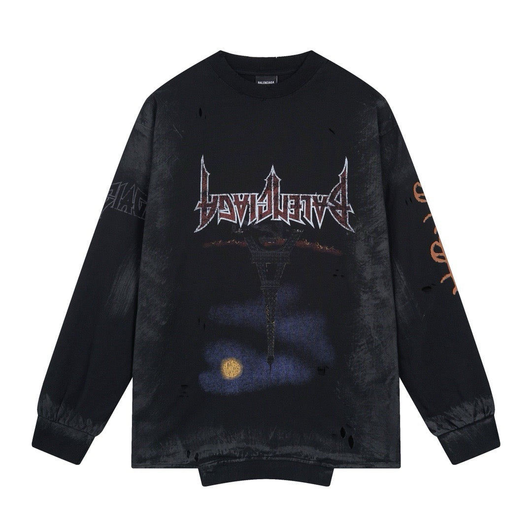 Distressed Metal Graphic T-Shirt - Men's