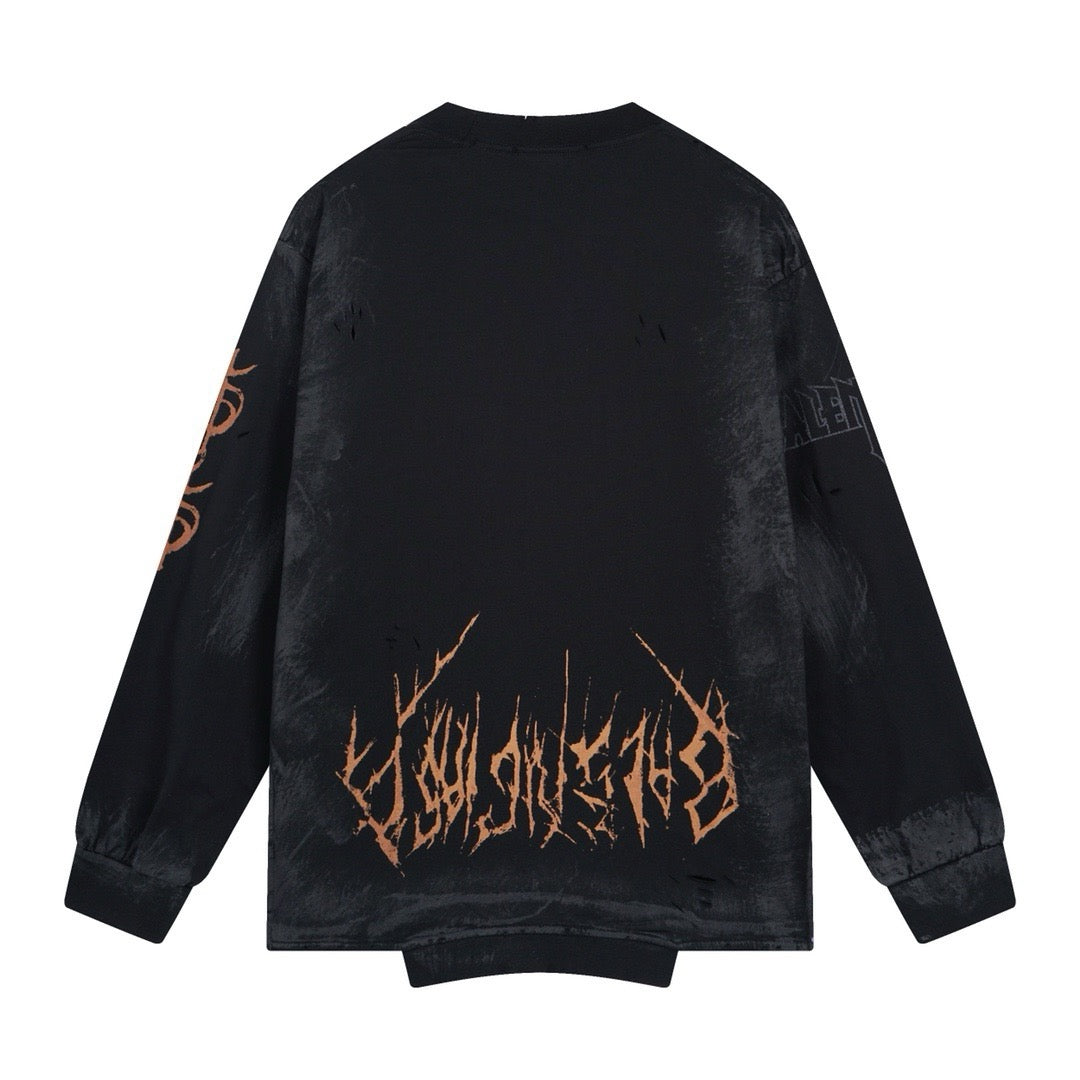 Distressed Metal Graphic T-Shirt - Men's