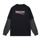 Check Sleeve Long Sleeve T-Shirt - Men's