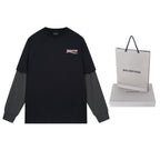 Check Sleeve Long Sleeve T-Shirt - Men's
