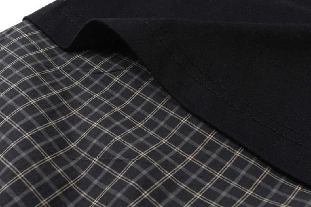 Check Sleeve Long Sleeve T-Shirt - Men's