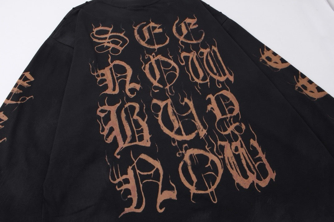 Gothic Logo Long Sleeve T-Shirt - Men's