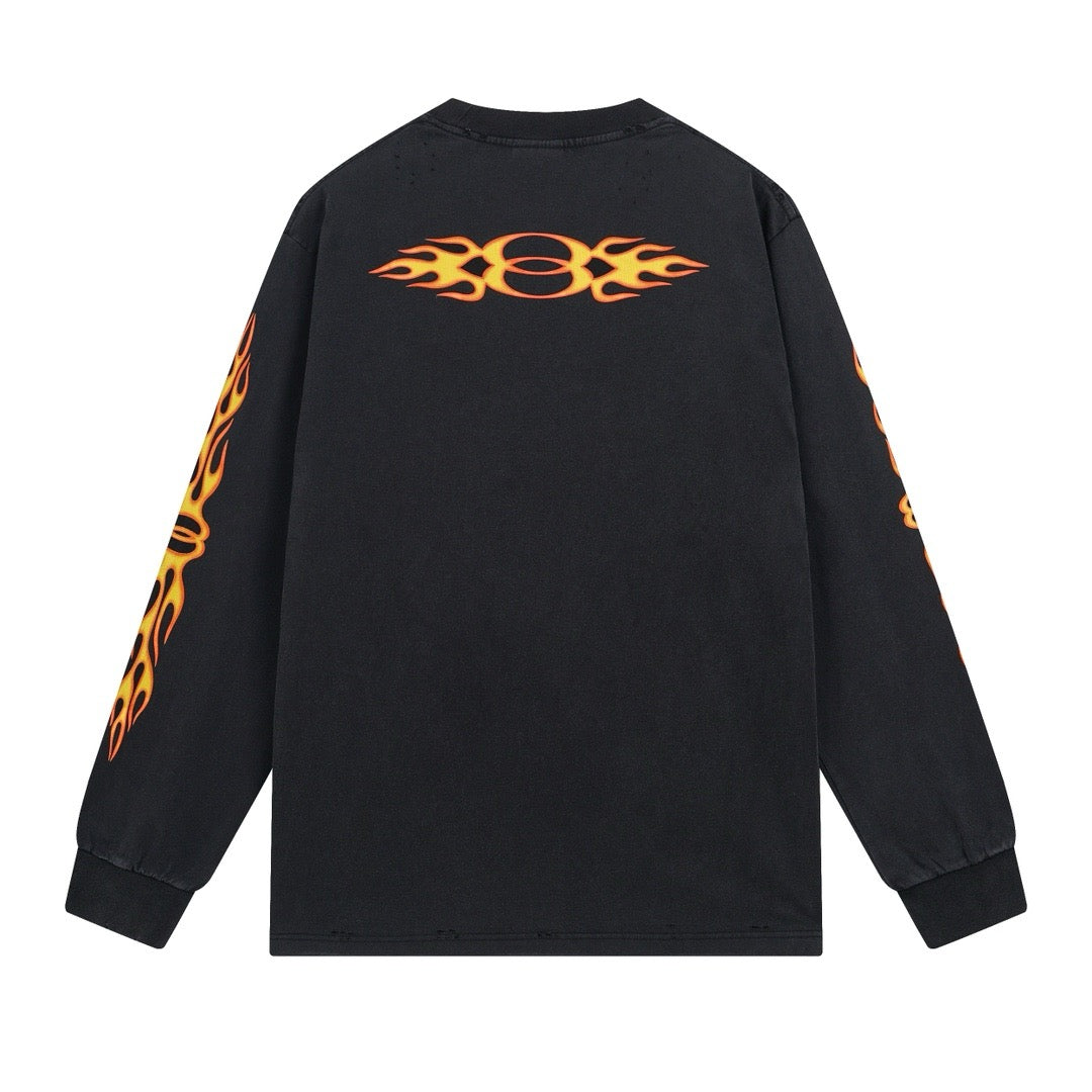 Flame Logo Long Sleeve T-Shirt - Men's