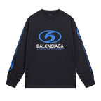 Black Cotton Graphic Long-Sleeve - Men's