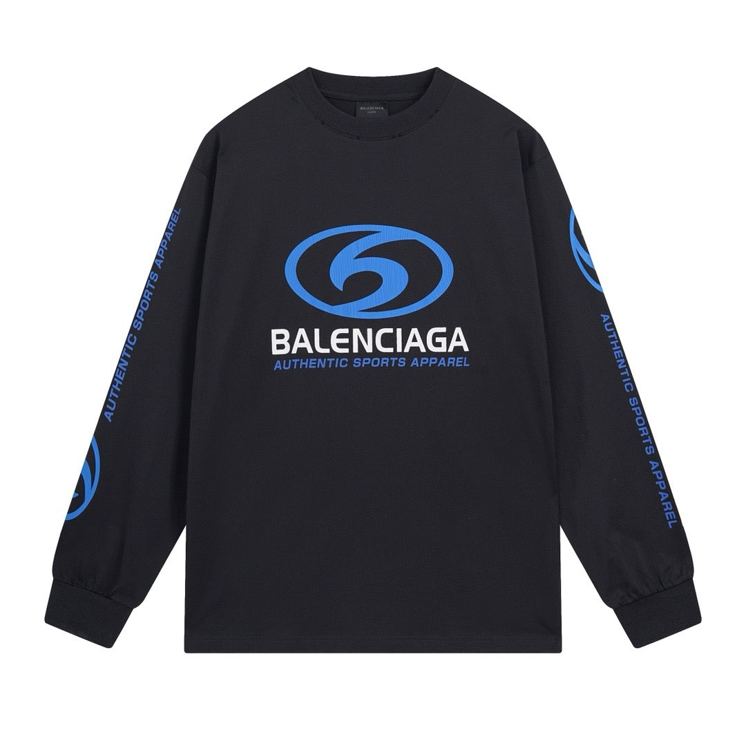 Black Cotton Graphic Long-Sleeve - Men's