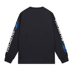 Black Cotton Graphic Long-Sleeve - Men's