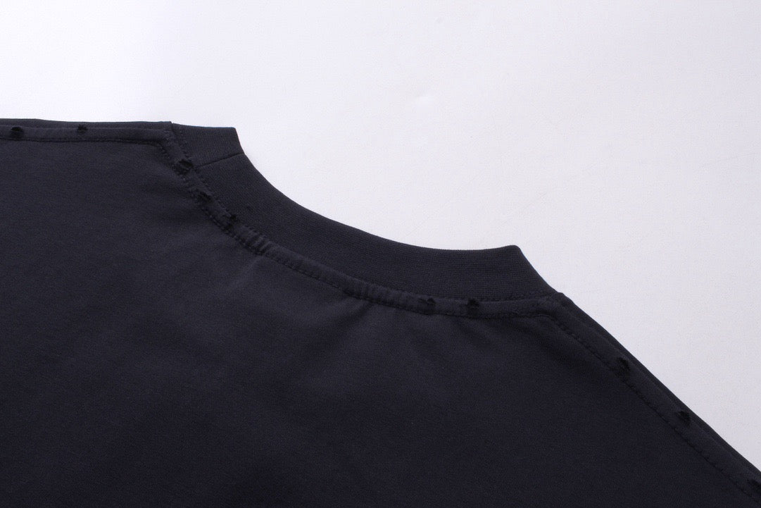 Black Cotton Graphic Long-Sleeve - Men's