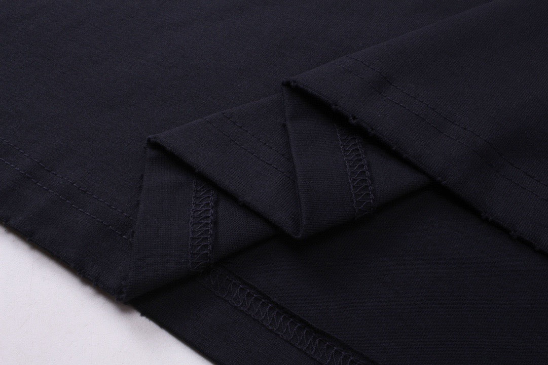 Black Cotton Graphic Long-Sleeve - Men's